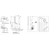 Трубчатый радиатор Rifar TUBOG 3042/7 B RAL 9016 белый глянцевый, боковое, ВхШхГ - 415х322х107