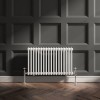 Трубчатый радиатор Rifar TUBOG 3042/7 B RAL 9016 белый глянцевый, боковое, ВхШхГ - 415х322х107