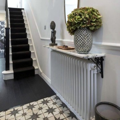 Трубчатый радиатор Rifar TUBOG 3067/31 B RAL 9016 белый глянцевый, боковое, ВхШхГ - 665х1426х107