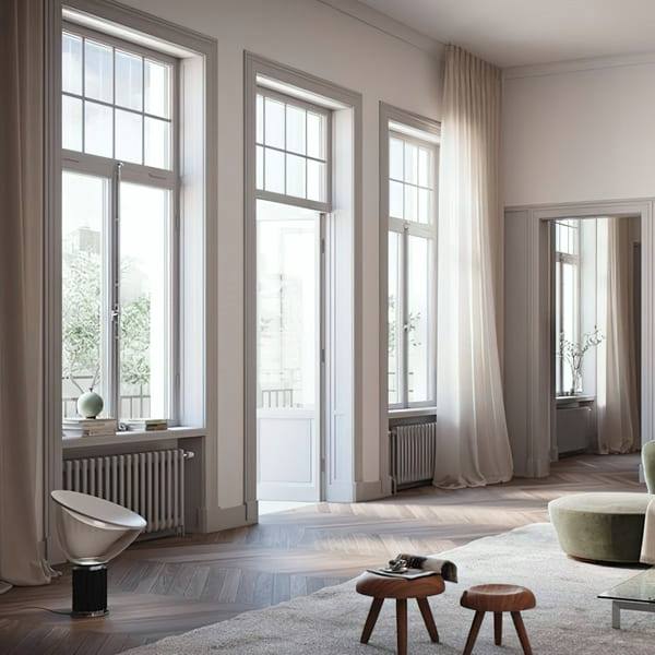 Трубчатый радиатор Velar 2050/47, нижнее подключение B50 без вентиля, ВхШхГ - 500х2115х70, 3248 Вт