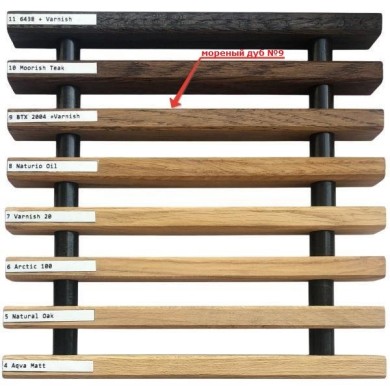 Декоративная решетка конвектора Heatmann деревянная GRL-425х2000 OKHVD1 цвет мореный дуб №9