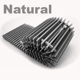 Решётка внутрипольного конвектора Itermic алюминиевая SGA 2100.350.24 шаг 13, цвет Natural