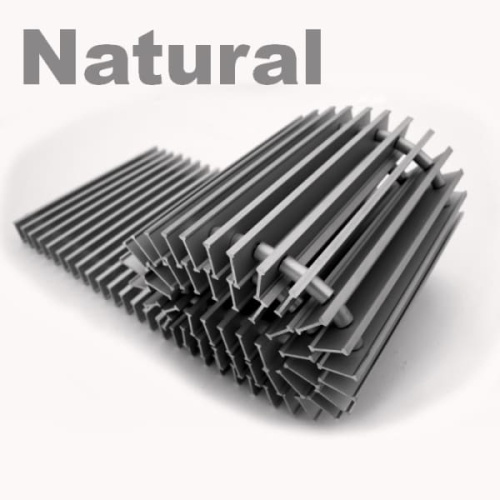 Решётка внутрипольного конвектора Itermic алюминиевая SGA 3500.400.24 шаг 13, цвет Natural