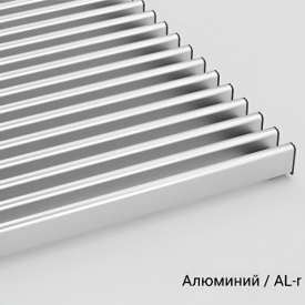 Декоративная решётка конвектора Mohlenhoff алюминиевая, продольная 270х2000 цвет алюминий