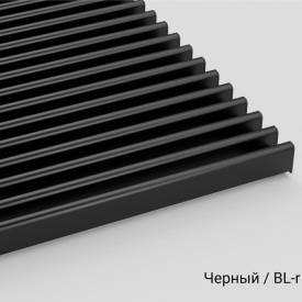 Декоративная решётка конвектора Mohlenhoff алюминиевая, продольная 320х4500 цвет чёрный