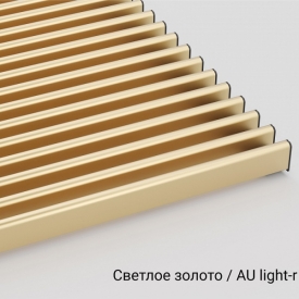 Декоративная решётка конвектора Mohlenhoff алюминиевая, продольная 320х1400 цвет светлое золото