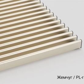 Декоративная решётка конвектора Mohlenhoff алюминиевая, продольная 220х3750 цвет жемчуг