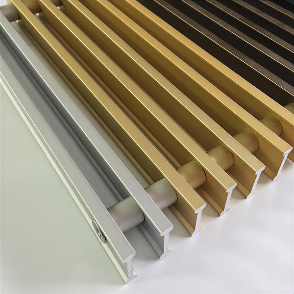 Решётка для конвектора отопления декоративная Savva KV 260x20x3500 тип 2001 Анодированный алюминий