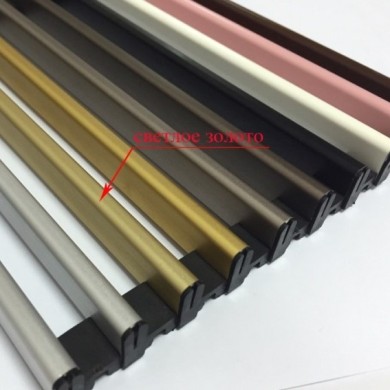 Решётка для конвектора отопления декоративная Savva KV 260x20x800 тип 2004 Светлое золото