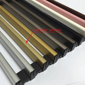 Решётка для конвектора отопления декоративная Savva KV 300x20x2000 тип 2004 Светлое золото