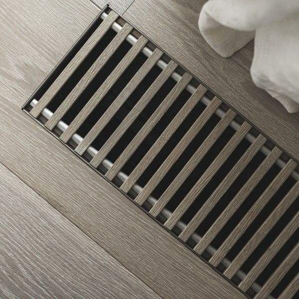 Решётка для конвектора отопления декоративная Savva KV 340x20x3500 Деревянная в лаке