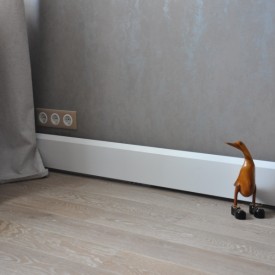 Тёплый плинтус водяной Savva TermoPlintus Tempo 100х500х35 (т/о 1) в белом цвете RAL 9003