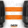 Термостатическая головка Delta CORAL M30x1,5, RAL 9005, чёрный матовый (3739005)