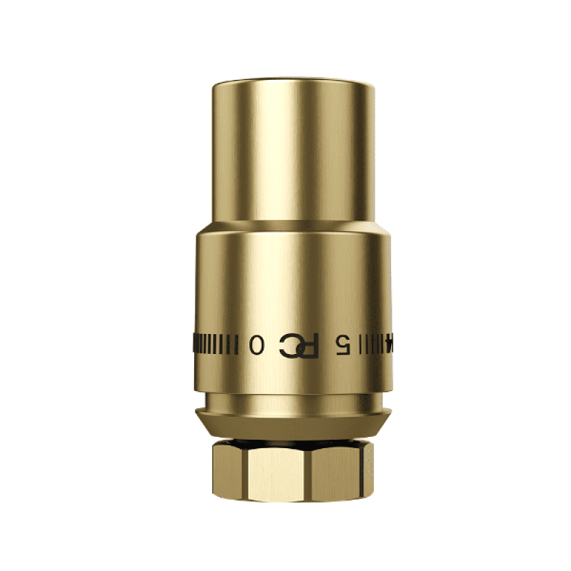 Термостатическая головка РС Cristal М30х1,5, золото (PCHEAD06G)