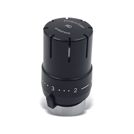 Термостатическая головка РС Mini М30х1,5, чёрный матовый (PCHEAD15B)