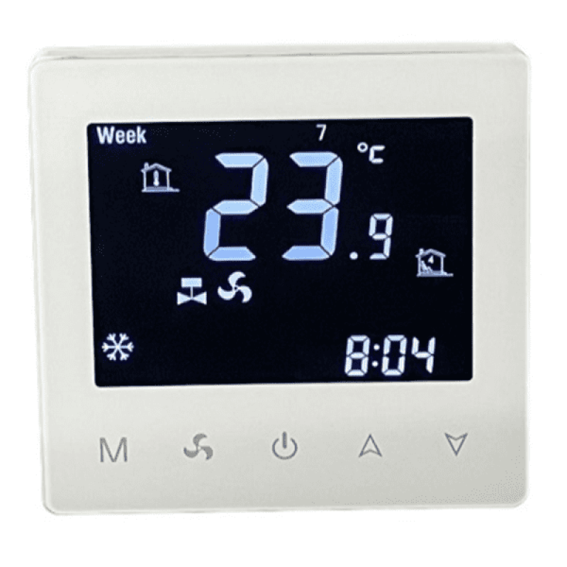 Термостат W-Therm fancoil RWW 0-10V (110V-240VAC, fan control 0-10V, WIFI, RS485, white), Vitron