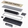 Конвектор внутрипольный Helios Therm CIAA-135-250-900-RLA-S с вентилятором и решёткой