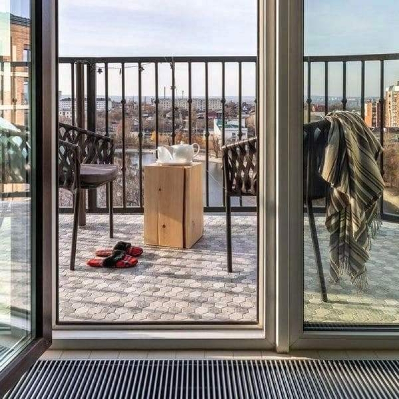 Внутрипольный конвектор Savva KV Vent 220V c вентилятором без решётки высотой 120 мм