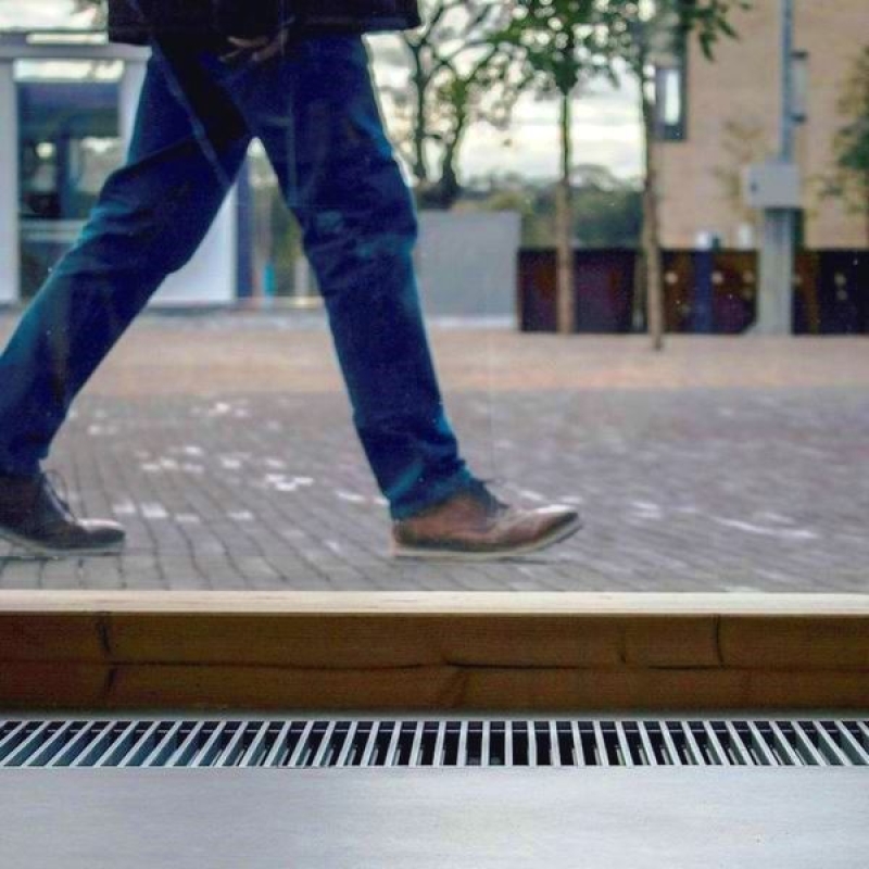 Внутрипольный конвектор Savva KV Vent 24V c вентилятором без решётки высотой 120 мм