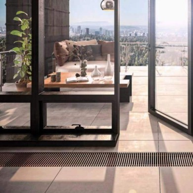 Внутрипольный конвектор Savva KV Dynamic c вентилятором без решётки высотой 140 мм