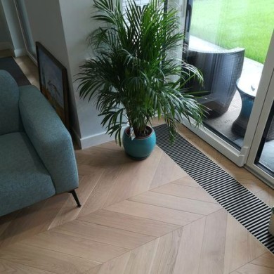 Внутрипольный конвектор Savva KV Dynamic c вентилятором без решётки высотой 80 мм