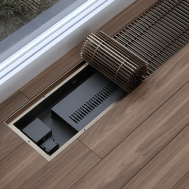 Конвектор внутрипольный электрический Vitron с вентилятором и решёткой ВКВЭ.90.260.1000.2ТР