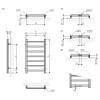 Полотенцесушитель Terma CRYSTAL 1560-400 электрический белый