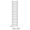 Полотенцесушитель Terma CRYSTAL 1920-400 белый водяной