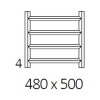 Полотенцесушитель Terma CRYSTAL 480-500 электрический белый