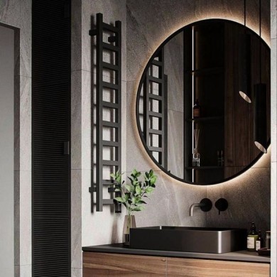 Полотенцесушитель Terma Easy 1920-200 чёрный матовый водяной