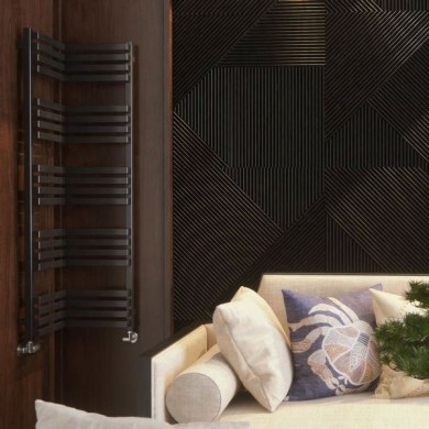 Полотенцесушитель Terma Incorner 1545-350 чёрный матовый водяной