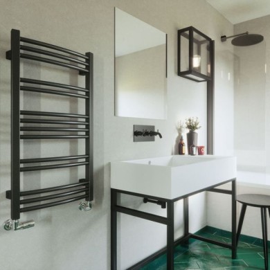 Полотенцесушитель Terma Jade-M 1149-600 чёрный матовый водяной