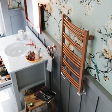 Полотенцесушитель электрический Terma Jade-M 553-400 в цвете палитры RAL