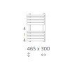 Полотенцесушитель водяной Terma Outcorner 465-300 в цвете палитры RAL
