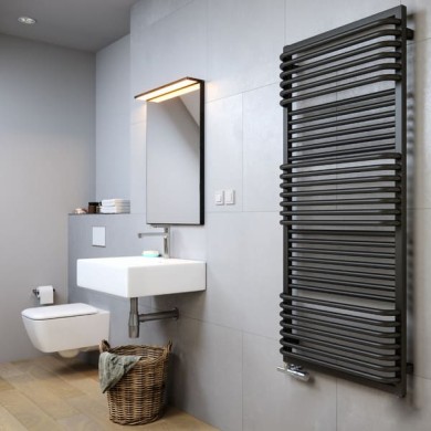 Полотенцесушитель Terma POC 2 1400-700 чёрный матовый водяной