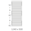 Полотенцесушитель Terma POC 2 1240-500 чёрный матовый водяной