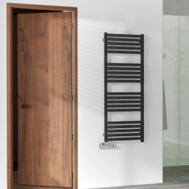 Полотенцесушитель Terma Quadrus Slim 870-450 чёрный матовый водяной