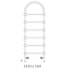 Полотенцесушитель Terma RETRO S 1430-504 водяной хромированный