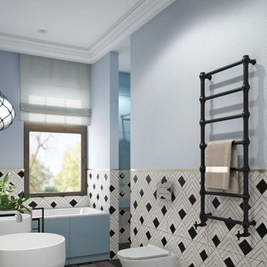 Полотенцесушитель Terma RETRO 430-504 чёрный матовый водяной