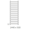 Полотенцесушитель электрический Terma Simple 1440-500 хромированный