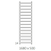Полотенцесушитель Terma Simple 1680-500 электрический белый