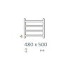 Полотенцесушитель Terma Simple 480-500 водяной хромированный