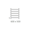 Полотенцесушитель водяной Terma Simple 600-500 в цвете палитры RAL