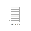 Полотенцесушитель Terma Simple 840-500 белый водяной