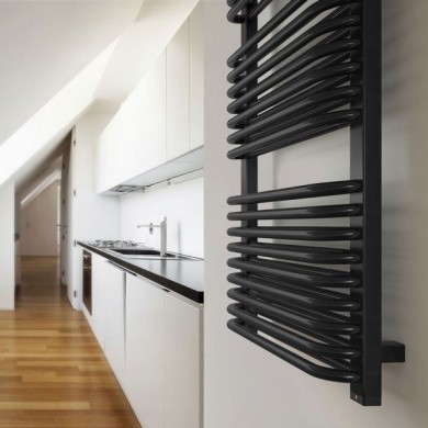 Полотенцесушитель Terma Tytus 1780-640 чёрный матовый водяной