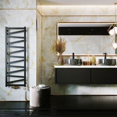 Полотенцесушитель Terma VIPERA 510-500 чёрный матовый водяной