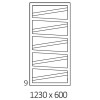 Полотенцесушитель Terma WIND 1230-600 чёрный матовый водяной