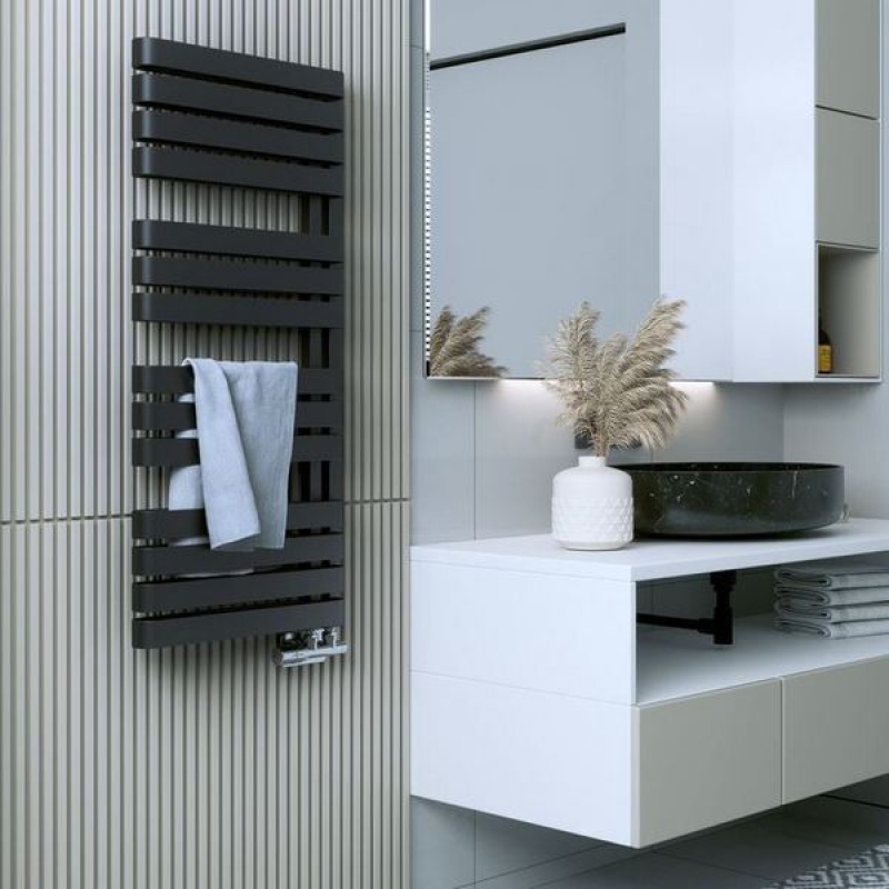 Полотенцесушитель Terma Warp S 785-500 чёрный матовый водяной