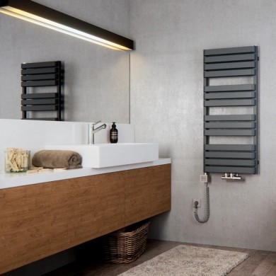 Полотенцесушитель Terma Warp T Bold 1695-600 чёрный матовый водяной