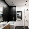Полотенцесушитель электрический Terma ZigZag 835-500 чёрный матовый